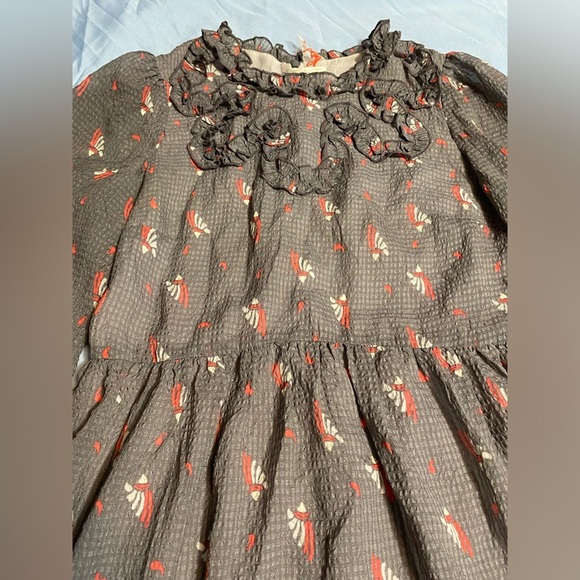 Free People Pink Pleated Sundress with Bishop Sleeves - Picture 12 of 16